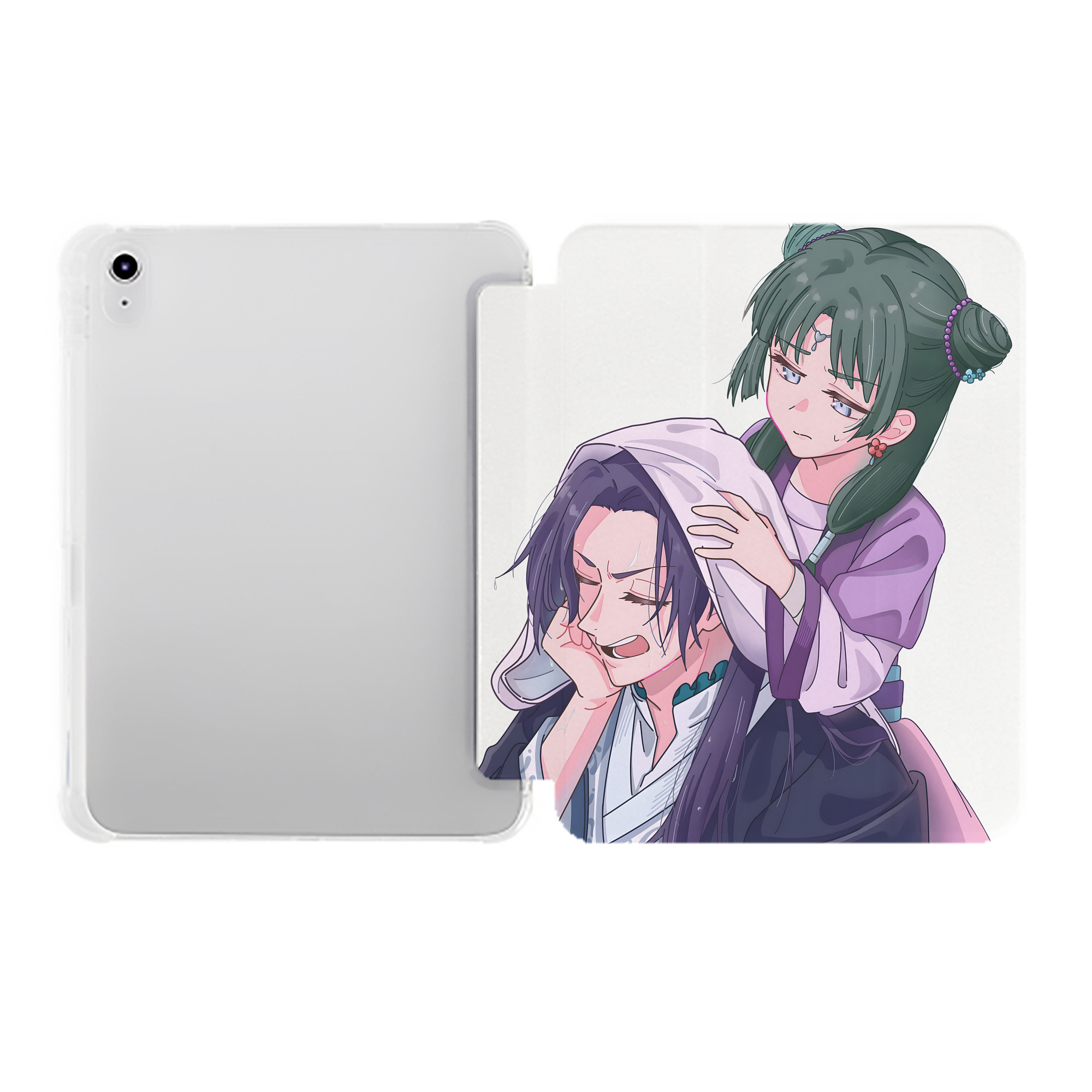 （画像用） 薬屋のひとりごと The Apothecary Diaries IPad ケース ペン収納付き 三つ折りスタンド PUレザー×シリコン 対応機種9.5/10.5/10.9インチ